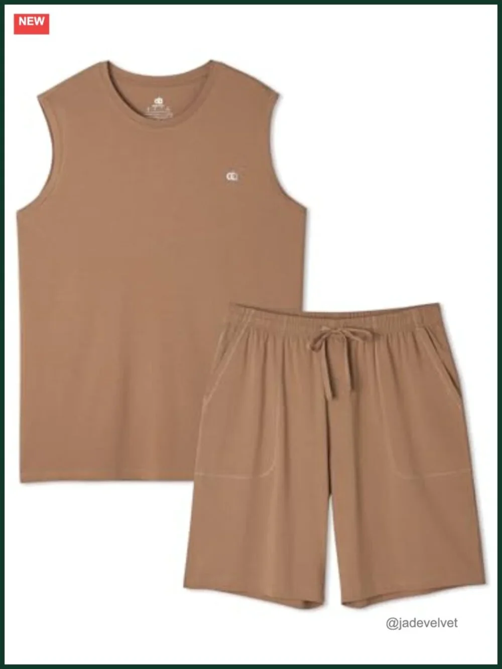 Cool Cotton Sleeveless Tank Top and Shorts Pajama Set for Hot Sleepers